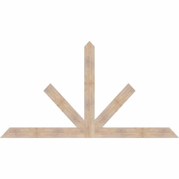 Ekena Millwork Saratoga Smooth Timber Gable Bracket, Douglas Fir, 96"W x 52"H x 1 1/2"D x 5 1/2"F, 13/12 Pitch GBW096X52X0206SAR00SDF - main